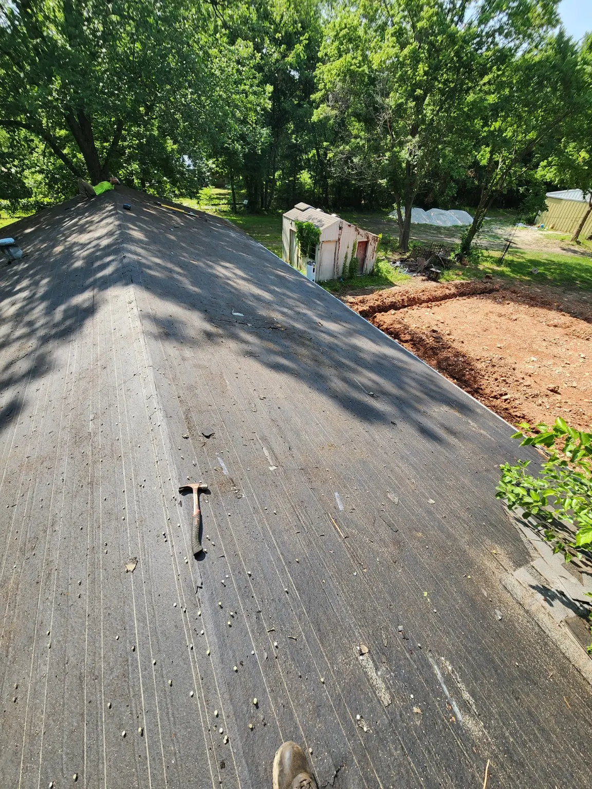 Roof surface opened during demolition